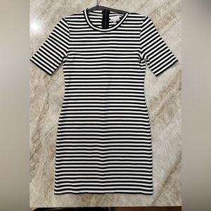 Aritzia Sunday Best Miller Striped Minidress Size 6 | Black & White Knit